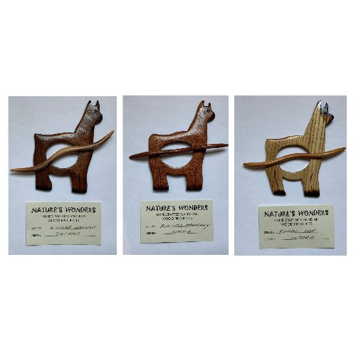 Nature's Wonders Handmade Wooden Shawl Pins