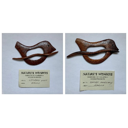 Nature's Wonders Handmade Wooden Shawl Pins
