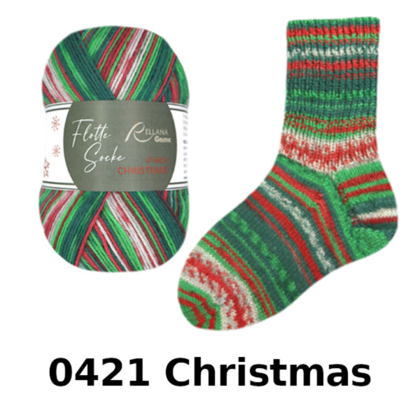 Rellana Garne Flotte Socke Christmas 4-ply