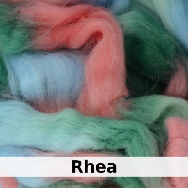 Romni Corriedale Wool Multicolour Dyed Top
