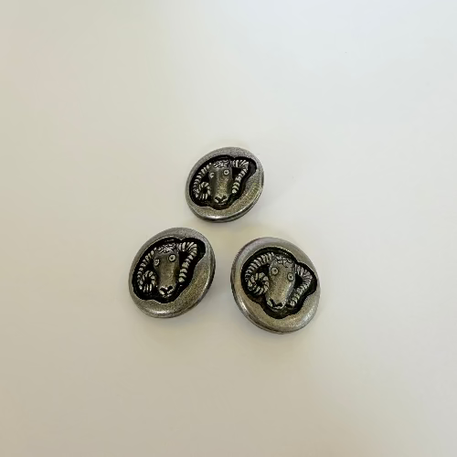 Metal sheep face buttons 20mm (3/4")