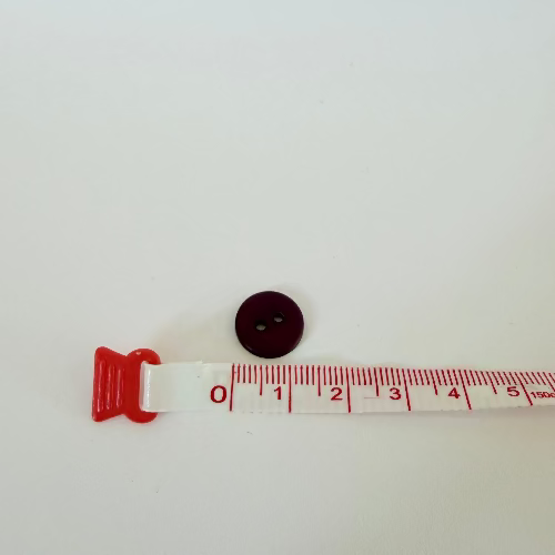Small Purple 2 hole plastic button 14mm (5/8")
