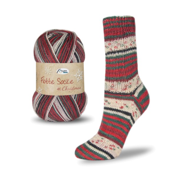 Rellana Garne Flotte Sock Christmas