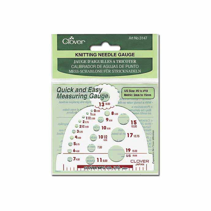 Clover Knitting Needle Gauge