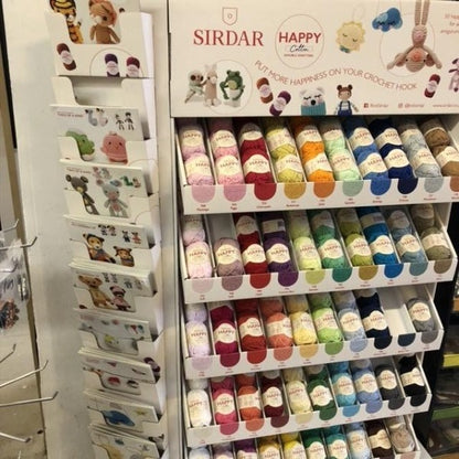 display case sirdar happy cotton mini balls dk cotton yarn