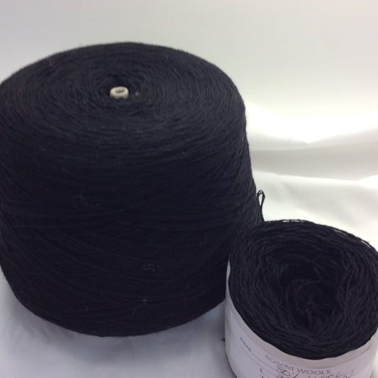 Cone Yarn Black Wool-Nylon