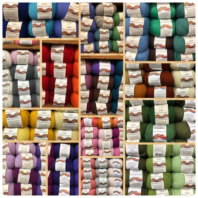 Cascade 220 Superwash Solids Colour numbers up to 599