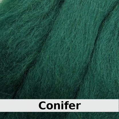 Romni Corriedale Wool Solid Dyed Top