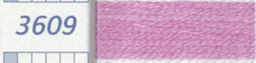 DMC Six Strand Embroidery Floss Columns 1, 2, and 3 on DMC chart