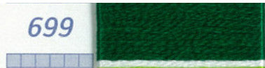 DMC Six Strand Embroidery Floss Columns 10, 11, and 12 on DMC chart