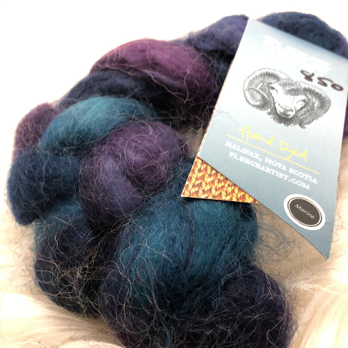 Fleece Artist Hand-Dyed Fibre Braid, 50g