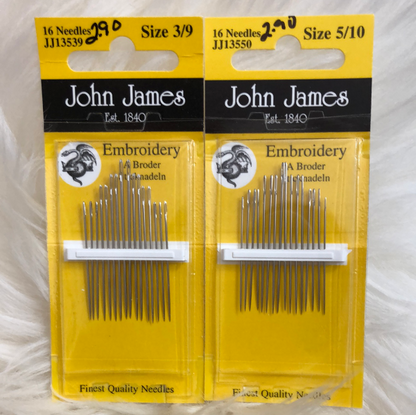 John James Embroidery needles
