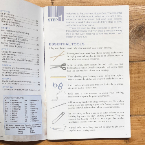 Next Steps One: Knitting Guidebook