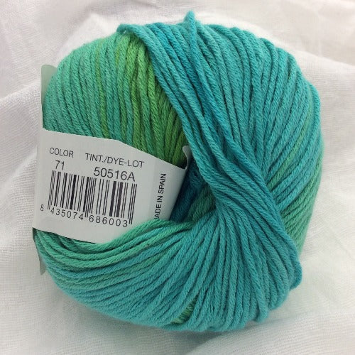 yarn cotton degrade sun knit egyptian cotton 71 ombre turquoise and lime