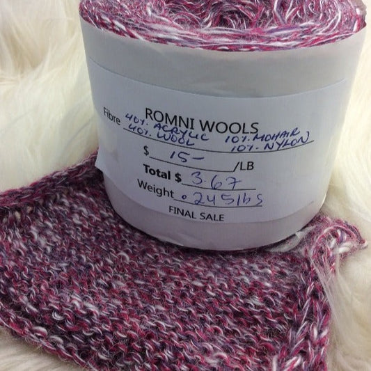Cone Yarn Frosted Cranberry Wool Blend