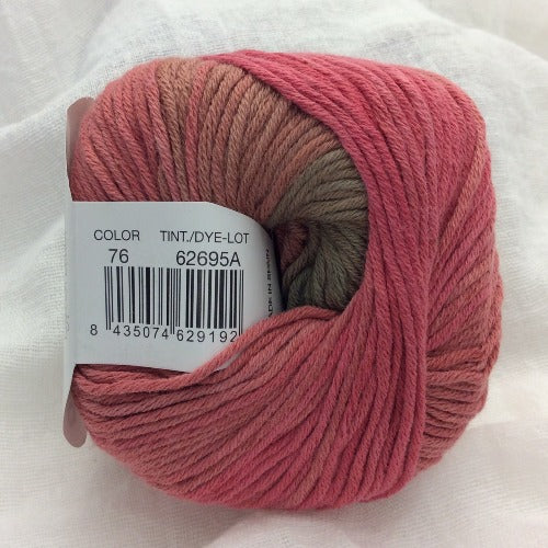 yarn cotton degrade sun knit egyptian cotton 76 ombre pink and olive