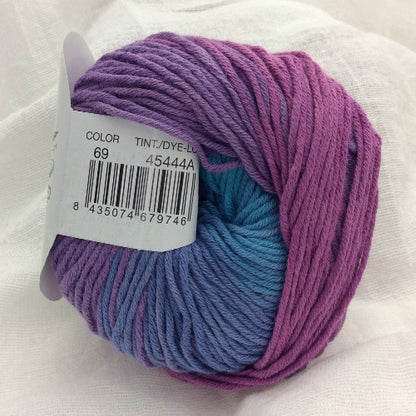 yarn cotton degrade sun knit egyptian cotton 69 magenta teal violet