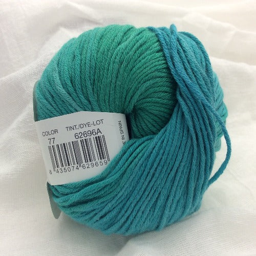 yarn cotton degrade sun knit egyptian cotton 77 ombre turquoise blue green