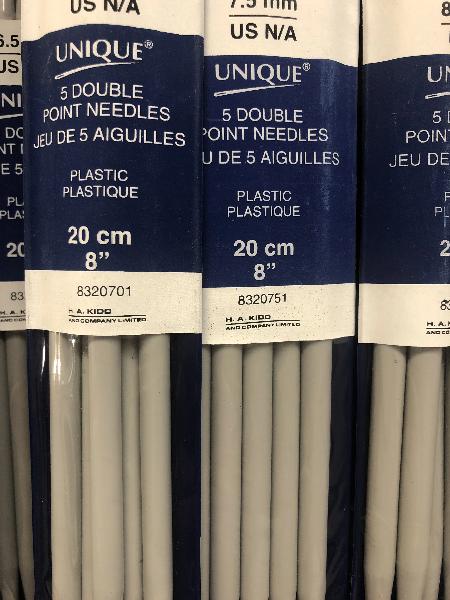 Unique Knitting Double Pointed Needles 20cm (8")