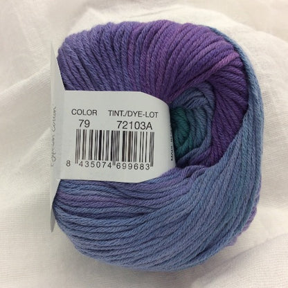 yarn cotton degrade sun knit egyptian cotton 79 ombre turqoise purple