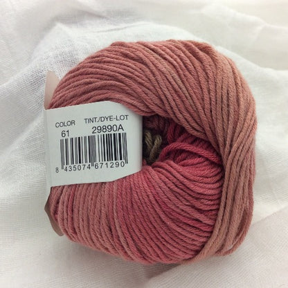 yarn cotton degrade sun knit egyptian cotton 61 ombre red and sand