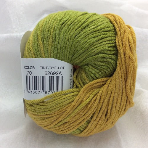 yarn cotton degrade sun knit egyptian cotton 70 ombre orange yellow green