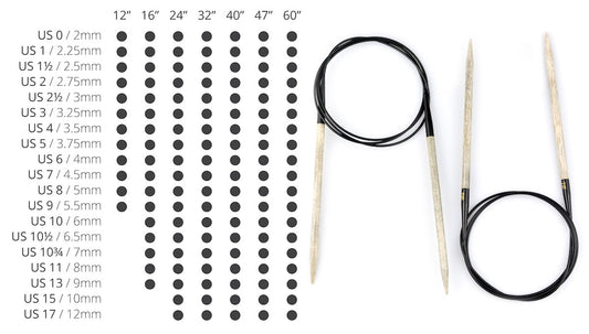 Sale Lykke Indigo Fixed Circular Needles sizes 2.0mm to 3.00mm