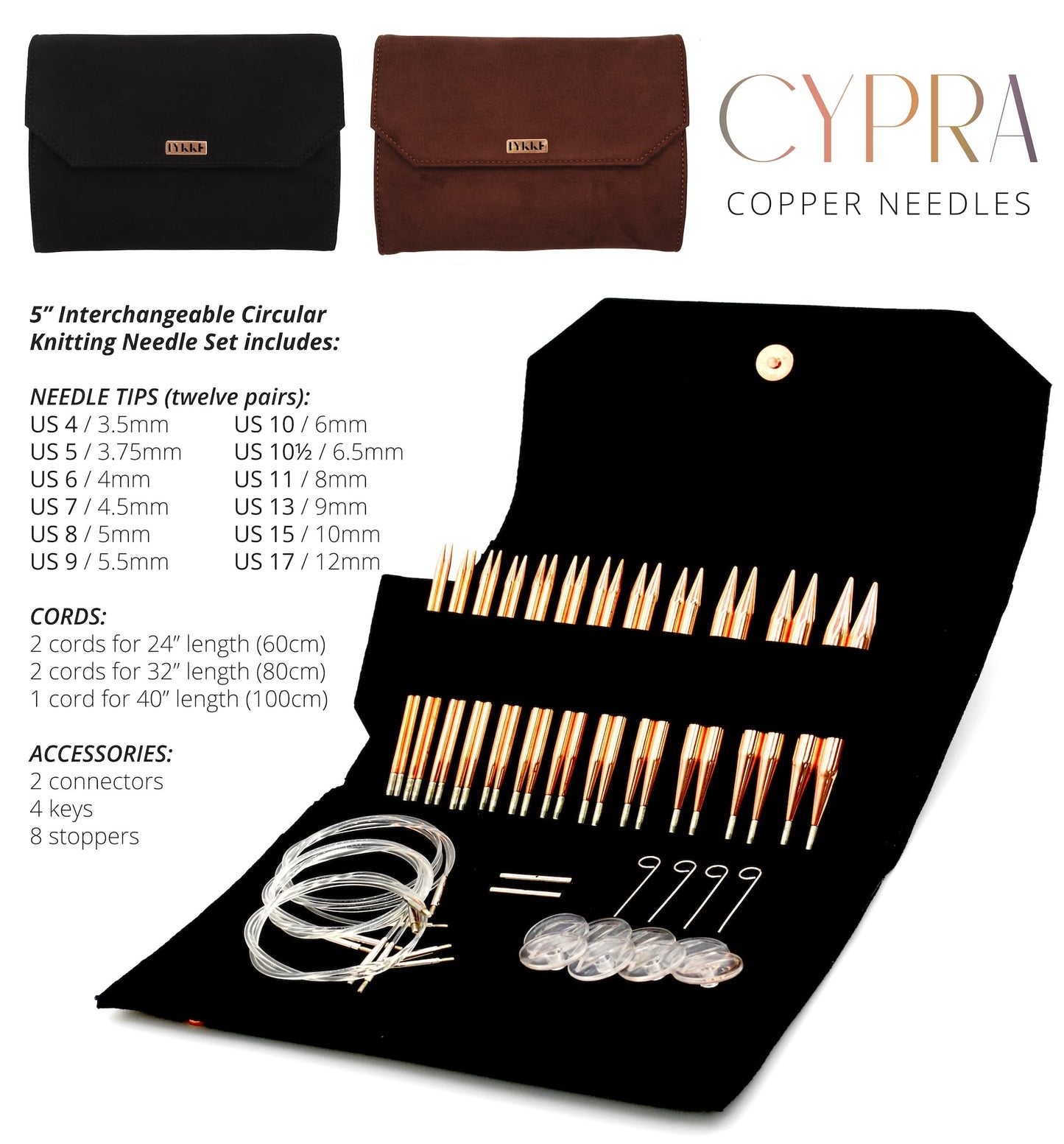 Lykke Cypra Interchangeable Knitting Needle Set