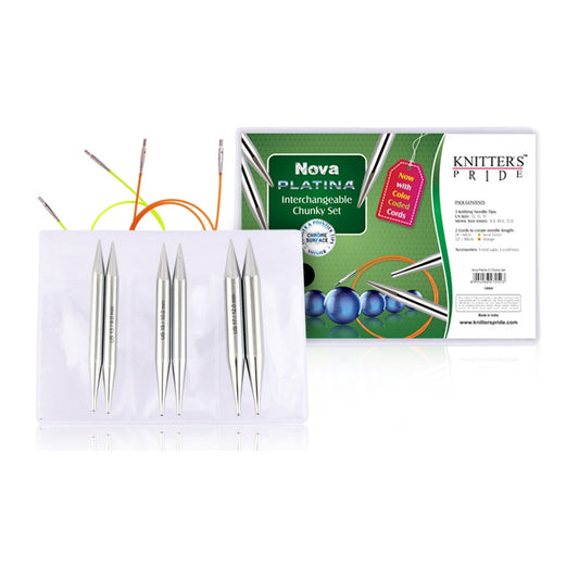 Knitters Pride Nova Platina Interchangeable Needle Set: Chunky Set (Normal IC)